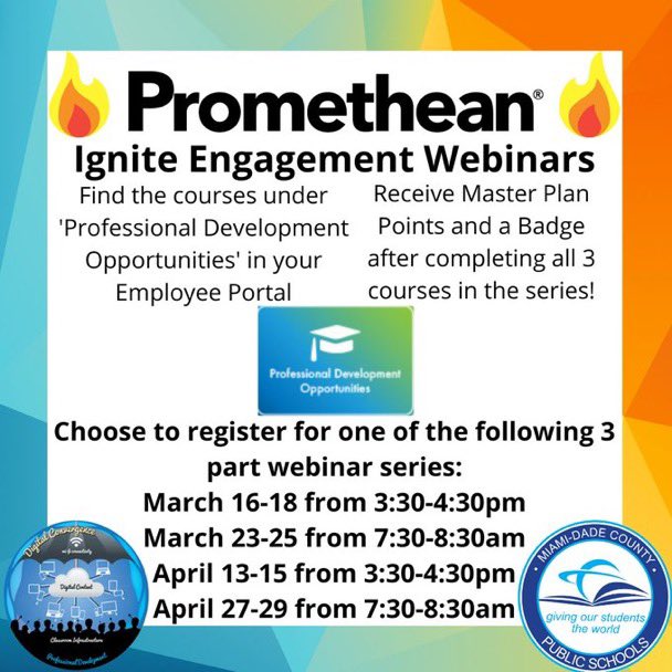 <a href="/MDCPSSci/">M-DCPS Science</a> 🧪 <a href="/MDCPSSocStudies/">MDCPSSocialSciences</a> 🇺🇸<a href="/MDCPS_ELA/">Elem ELA Dept</a> 📚 join us for 3 engaging 1 hour sessions and earn master plan points! WIN-WIN! see 👀 you there