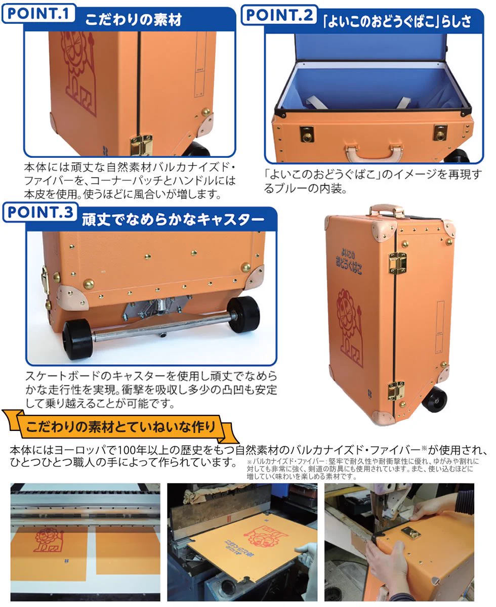 文房具や大事な宝物などをしまっていたお道具箱が大変身！『よいこのおどうぐばこ』がキャリーケースになったと話題！