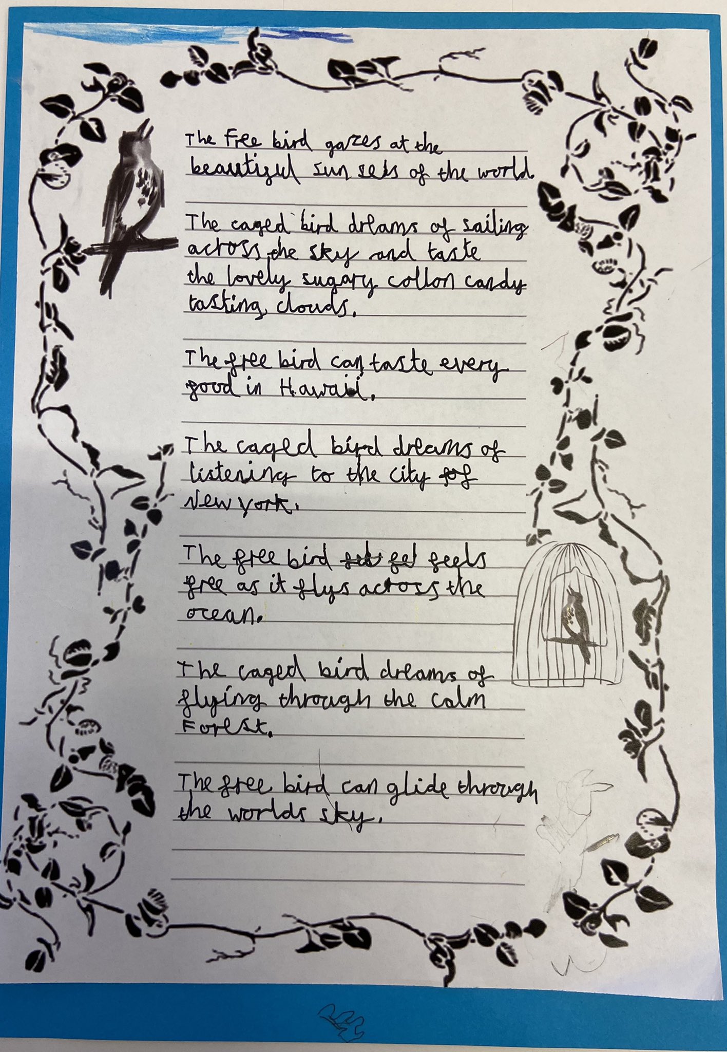De Beauvoir Primary To Finish Performance Poetry Week Year4 Wrote Performed And Published Their Own Versions Of Piecorbett S If I Had Wings And Maya Angelou S I Know Why The Caged