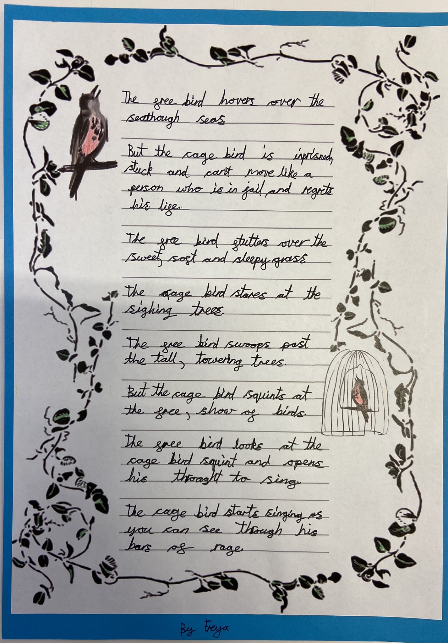 De Beauvoir Primary To Finish Performance Poetry Week Year4 Wrote Performed And Published Their Own Versions Of Piecorbett S If I Had Wings And Maya Angelou S I Know Why The Caged
