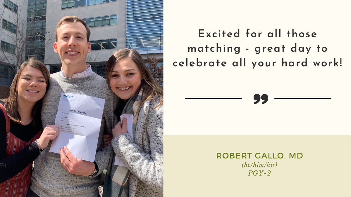 StanfordMedRes's tweet photo. @StanfordMedRes PGY-2 @robjgallo shares his Match Day memory and encouragement! #MatchDay2021 @StanfordDeptMed @StanfordChiefs https://t.co/qJ4SeR4BKI