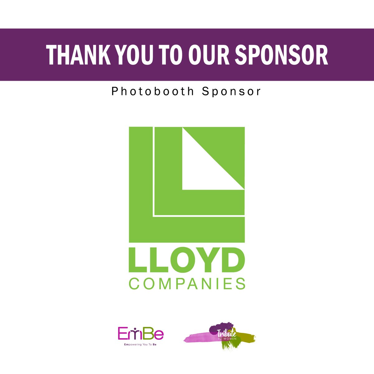 EmBeSiouxFalls's tweet photo. Our Tribute to Women event sponsors are seriously the best. We couldn't be more thankful for their continued support. Thank you to our Photobooth Sponsor, @LloydCompanies, for your support &amp; for allowing us to provide a creative way for our attendees to capture their memories. https://t.co/ShIG69lVmj