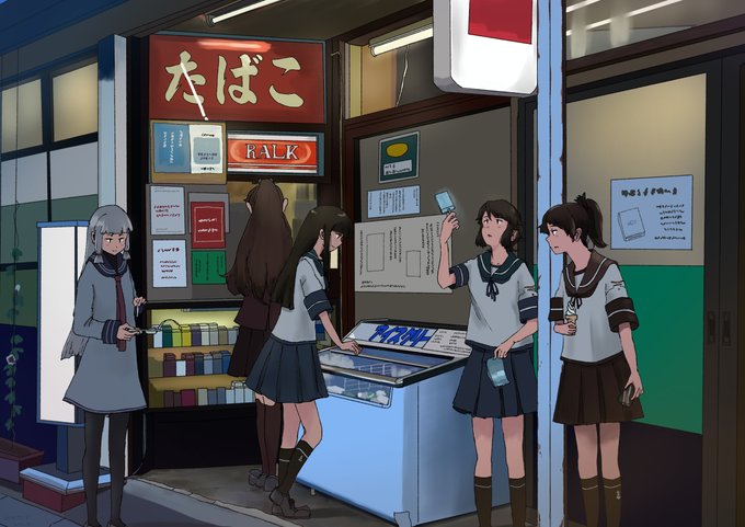 「複数の女性 自動販売機」のTwitter画像/イラスト(新着)
