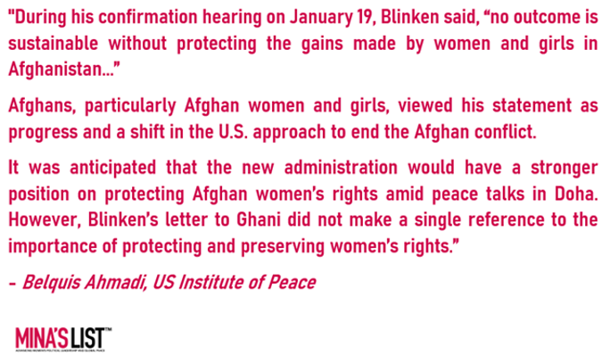 MalalaiHabibi's tweet photo. Afghan women's rights activists urgently call on the Biden admin to include women in the #AfghanPeaceProcess. It's not just important, it’s the law! #WPSAct #WPSStrategy #StandWithAfghanWomen, @whatthewomensay
Expert analysis HERE: https://t.co/GP7G8NKEkn
@POTUS @SecBlinken https://t.co/AHoP8Wih3W