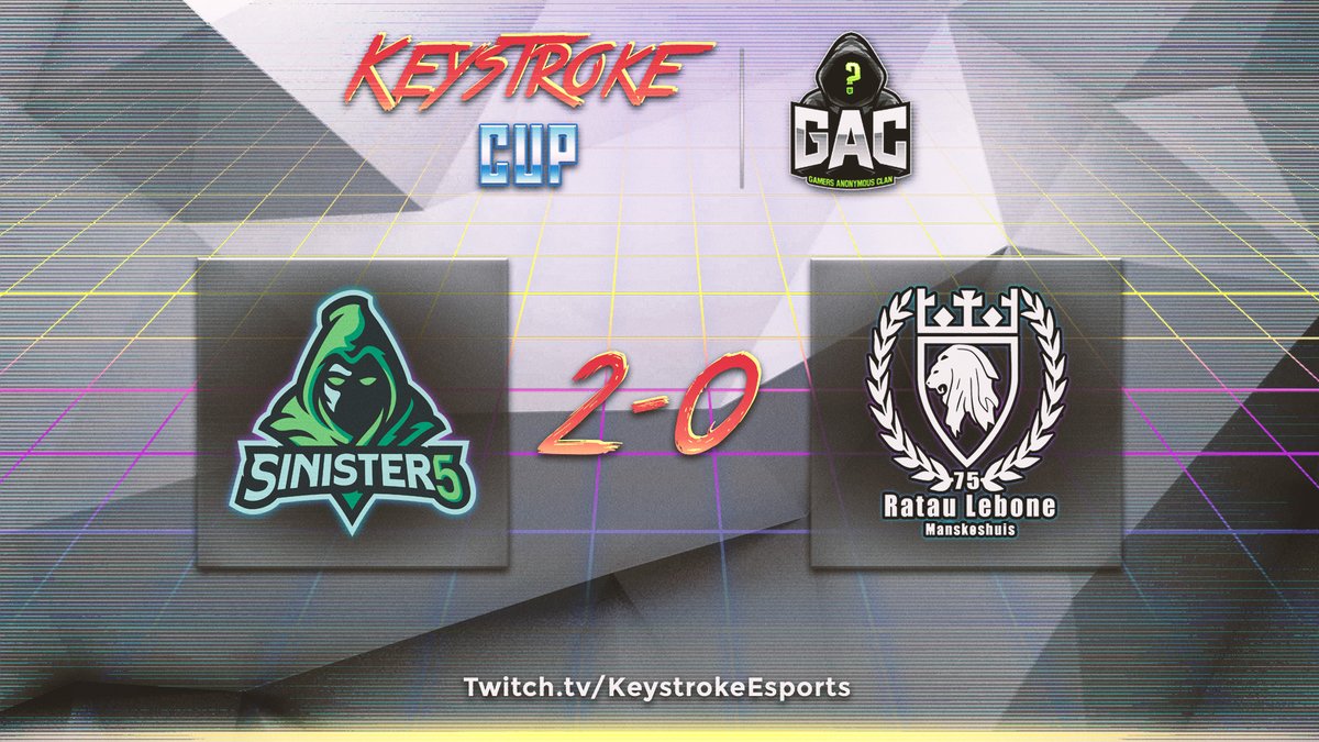 KeystrokeEsport's tweet photo. @Sinister5_SA again showing their prowess again Ratau Lebone taking it 2-0 in record breaking time ๐ฅ๐ฅ
Tune in on Wednesday for more #KeystrokeCup II action. https://t.co/gnfoFsDxV0