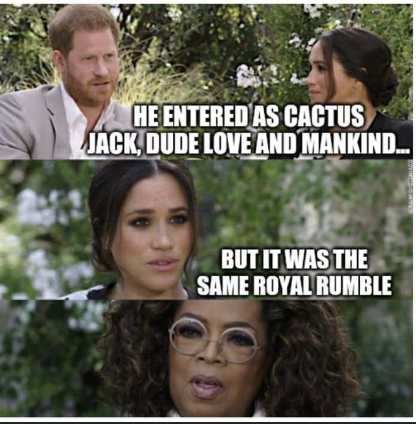 ThePinfallPod's tweet photo. If you never caught our Rumble 98 rewind episode.. here is a snippet of how it went down!

Absolutely incredible meme found on the web! https://t.co/cz0zDBGFQV