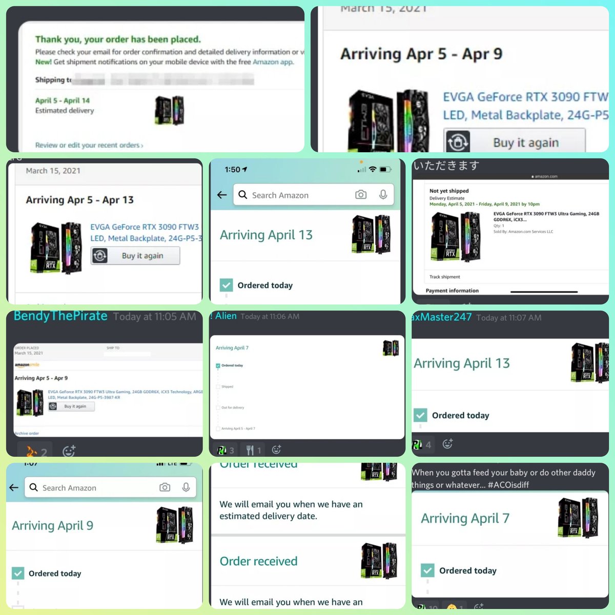 Lab💚Famm went to work! 
Lots of manual success on todays EVGA 3090 FTW3 restock
#winning #cryptocurrency

#RestockLab🧪
🗣️THE FASTEST AMAZON MONITOR