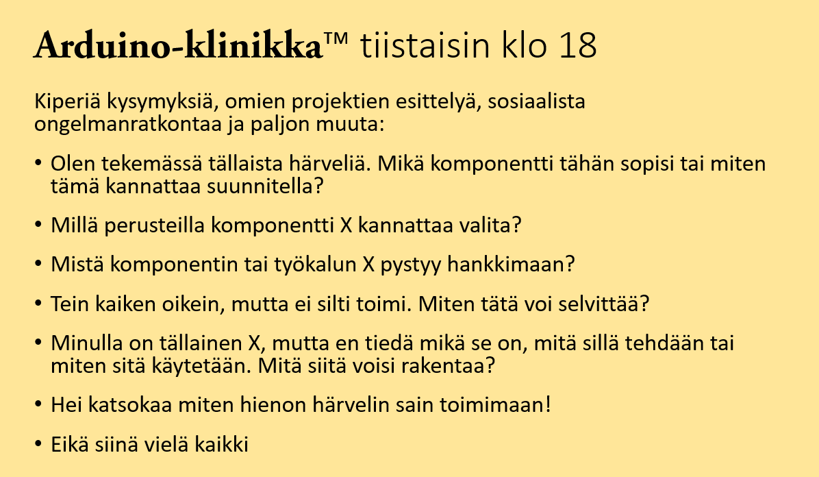 Helsinki Hacklabin toiminta jatkuu kaikesta huolimatta aktiivisesti poikkeusaikoina etänä 🐌 #arduino 😊