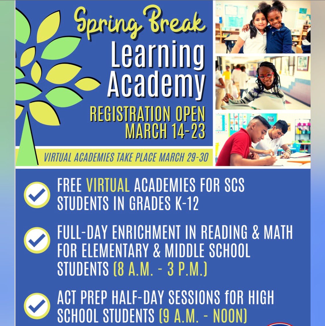 WinridgeE's tweet photo. “Spring Break Learning Academy” Come Join Us! https://t.co/T9Pthkuw5b https://t.co/Yc8Qfyy6P8