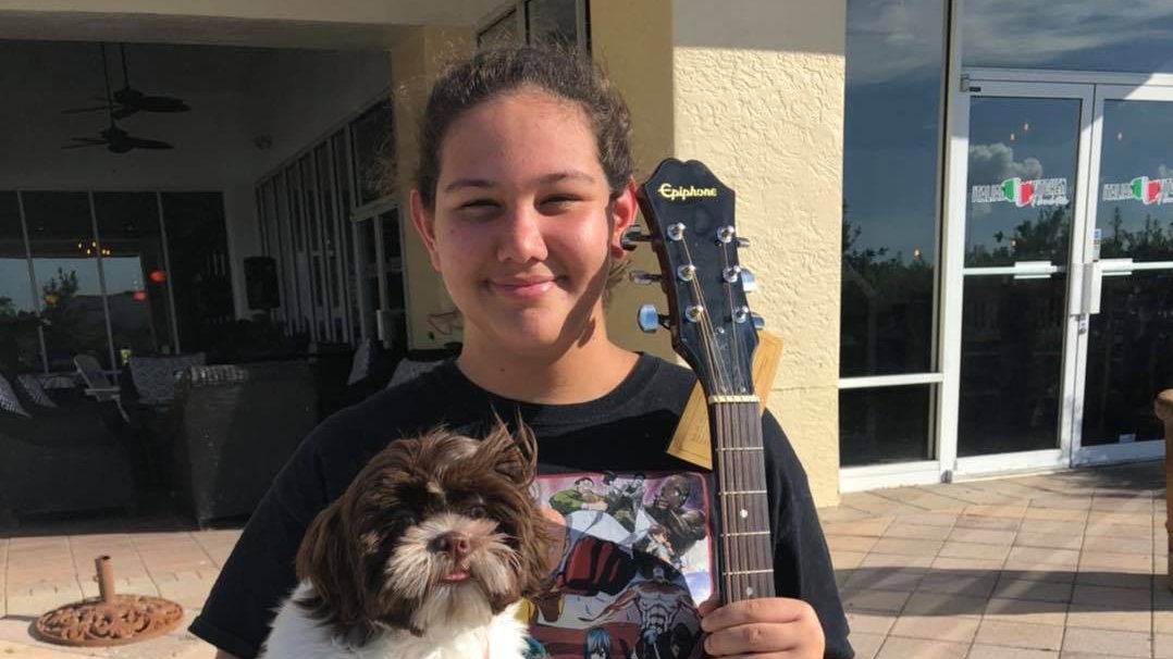 Music_Outreach's tweet photo. It’s amazing how just ONE GUITAR can make such a difference in how much happiness is floating around in a day❤️ #guitars #Nonprofits #swfl https://t.co/zTr7TOyiP0