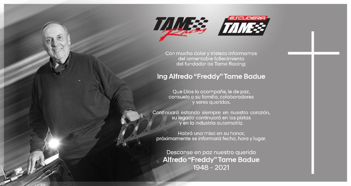 tame_racing's tweet image. Descanse en paz querido ingeniero.🙏
#TameRacing #QEPD