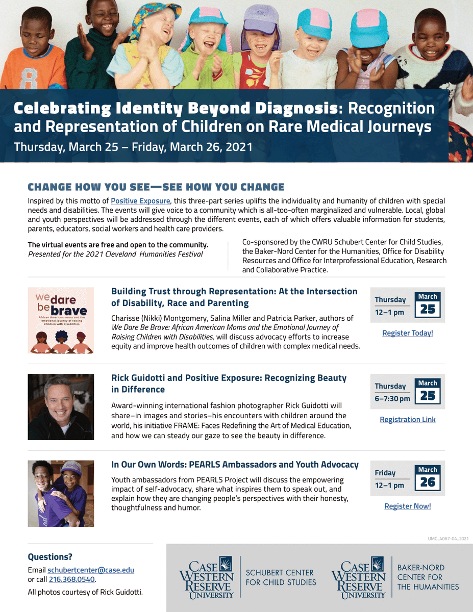 CWRUTeamImpact's tweet photo. Don't forget to register for these upcoming events taking place through our partner, the @schubertcenter! @madvocator @aspecialwishcle @jedcleve @pepcleveland @upsideofdownsOH @ucpcleveland  #complexconditions #specialneeds #teamimpact #parenting #inclusion #equity #MedEd https://t.co/aKLh77amgk
