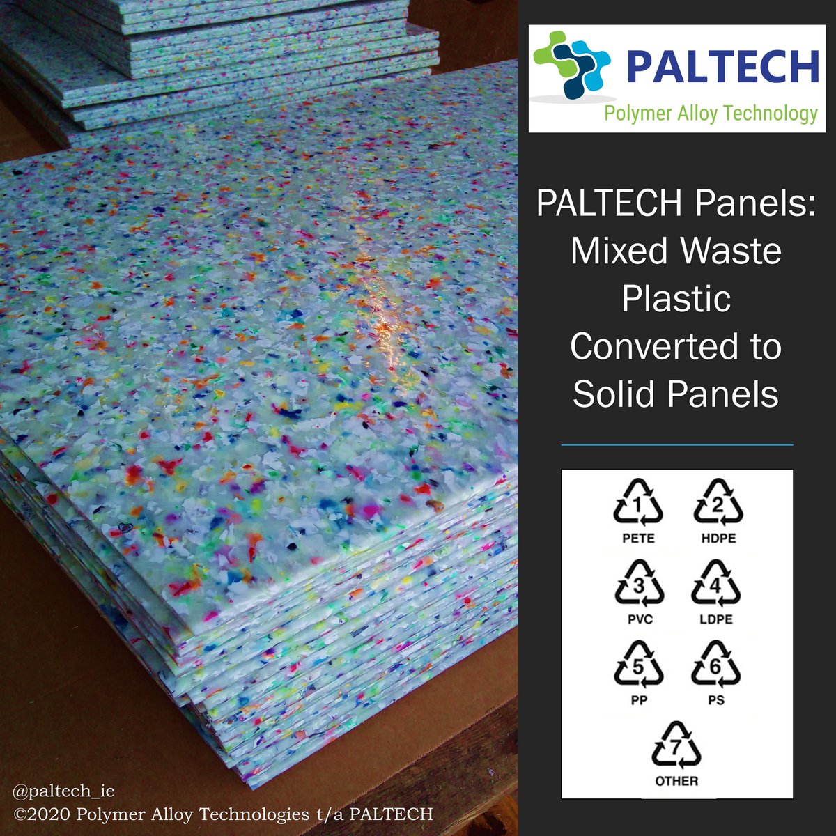 Final shipment of our mixed waste plastic panels made this week. <a href="/TescoIrl/">Tesco Ireland</a> will use these to complete their installation of soft plastic collection units in 151 stores <a href="/TescoIRLnews/">Tesco Ireland News</a> #softplastics #CircularEconomy #TescoIreland #Recycling #innovation bit.ly/3oRyhB0