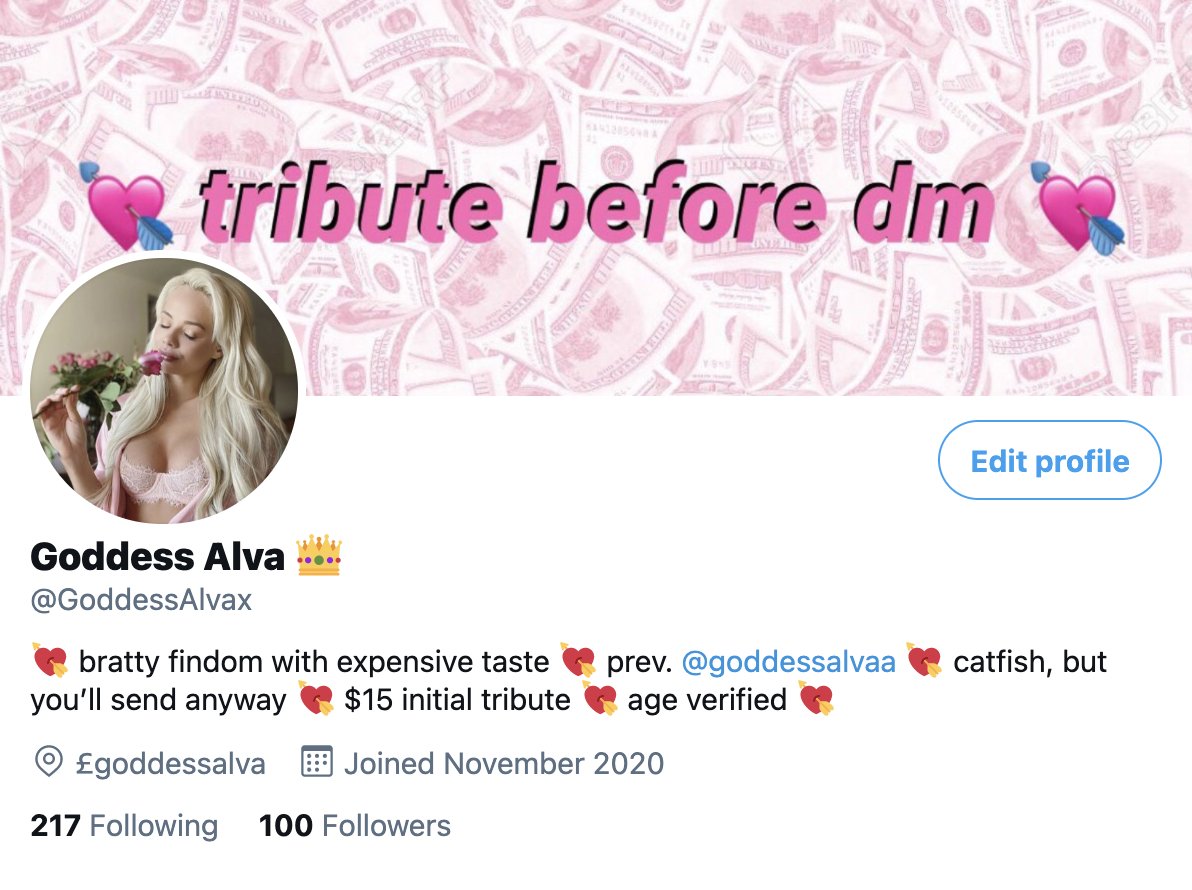 GoddessAlvax's tweet photo. four days in and my first hundred followers! 🍑

spoil me as a congratulations - send $1/$10/$100 (but just know, if you only send a dollar? cheapskate!)

£goddessalva 💘

findom finsub catfish catfishdom catfishsub paypig humanatm https://t.co/C5G5Cj21zd