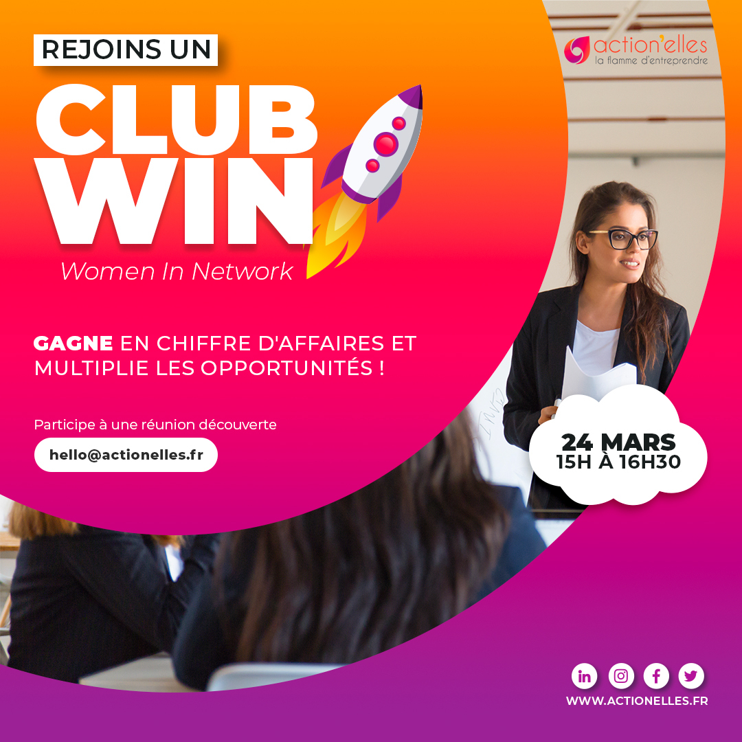 💥 Tu veux booster ton #business ? Ton chiffre d'affaires ? Gagner en visibilité ? 🚀
Deviens une #winneuse et booste ton #activité grâce à la reco d'affaires ! 🔥

🙋 Réunion découverte le 24/03 pour rejoindre un club WIN : bit.ly/3eTqFNh
#entrepreneuriatfeminin #boost