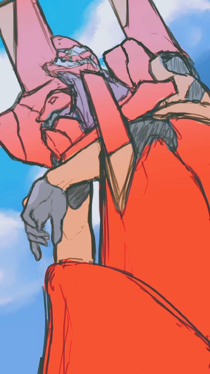 #エヴァンゲリオン 
弐号機はテレビ版の方が好き 