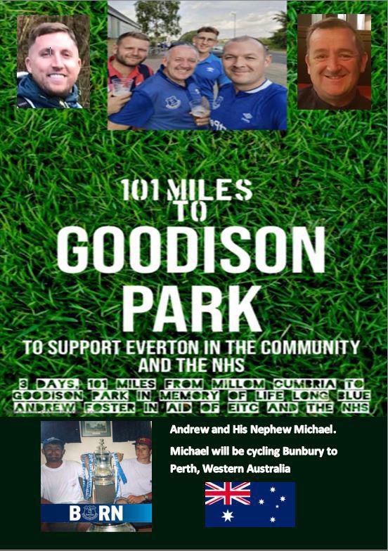 Not long now until we walk from millom to goodison in memory of my dad!! Hoping to arrive for the last home game of the season 💙 <a href="/EITC/">Everton in the Community</a>