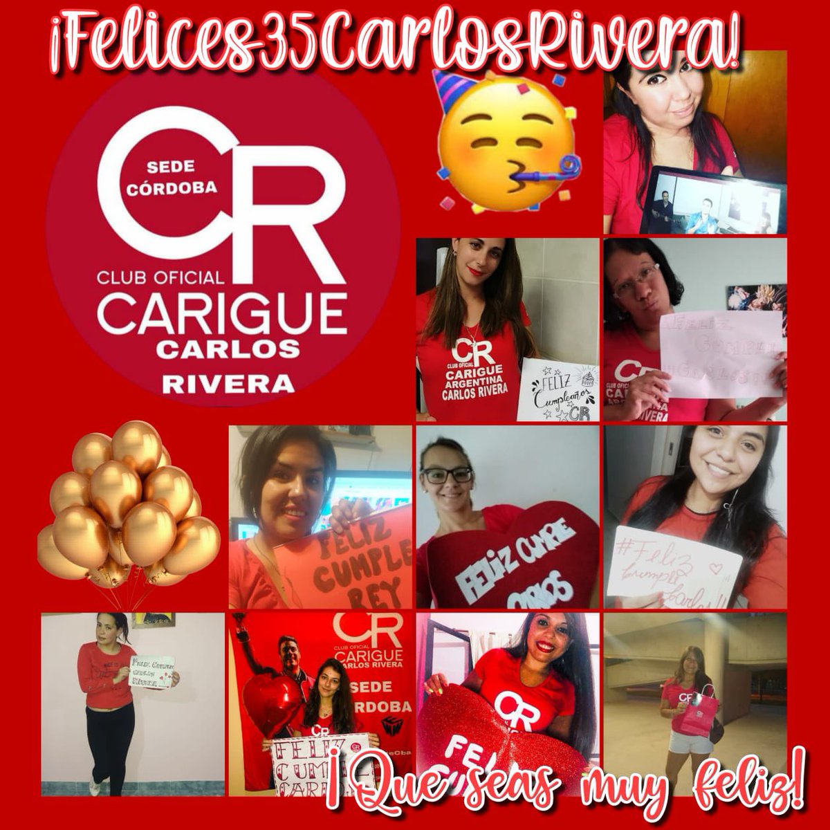 CarigueCba's tweet image. #Felices35CarlosRivera 
Deseamos que este día sea colmado de bendiciones y mucha Luz..
Feliz cumple Rey @_CarlosRivera 
Te amamos !! 
@club_carigue