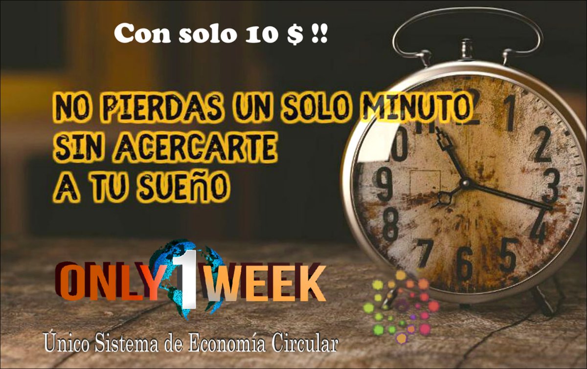 ONLY1WEEK2020's tweet photo. Ahora o nunca!!!!! Forma parte de only1week y no pierdas la ocasión de pertenecer a nuestro sistema circular. Por tan sólo 10$ y si prefieres algo más...entra y pide informacion 

https://t.co/SSnrKiFapg

#ONLY1WEEK #btc #inversiones  #ingresosextras #bitcoin https://t.co/FUjc2bP6P3