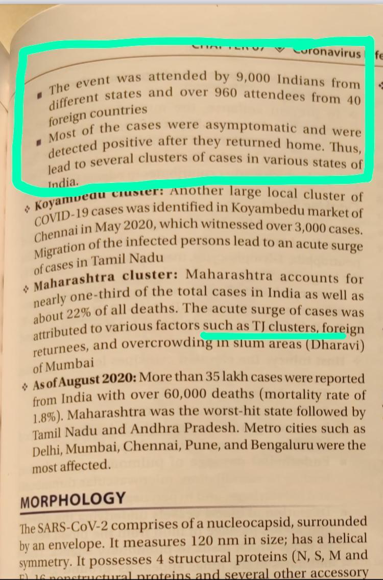 musab1's tweet photo. A recently published Microbiology textbook for MBBS listed Tablighi Jamaat congregation at Nizamuddin Markaz in Delhi as an important causative factor in the spread of #COVID19 in the country, even though there's no epidemiological study to prove such claim. https://t.co/RZInSmnd7O