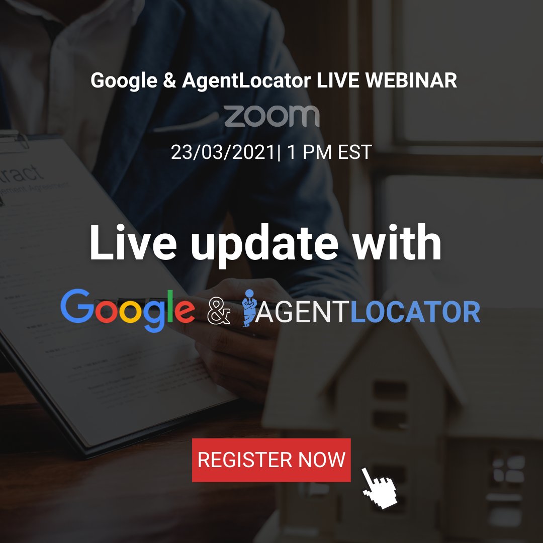 AgentLocator's tweet image. Get access to exclusive Google insights on search trends across the provinces!

Register here for a joint Google and AgentLocator webinar on March 23rd / 1 PM 👇
us02web.zoom.us/webinar/regist…