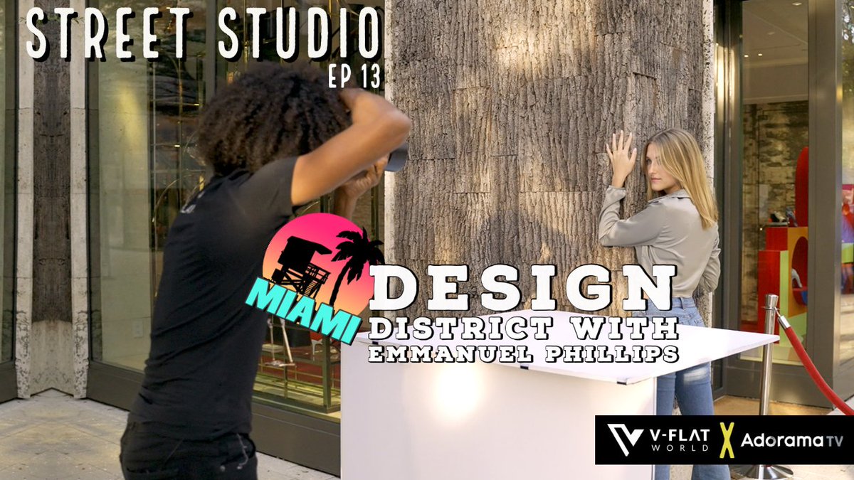 adorama's tweet photo. We head into the glitzy, art-filled realm of The Design District. We are joined by the talented &amp; creative Emmanuel Phillips, as we near the end of #StreetStudio, Miami. #VFlatWorld 

Watch Video: https://t.co/XtmRgYrL5j
#AdoramaTV #CreateNoMatterWhat https://t.co/w0qQEx9Hyz