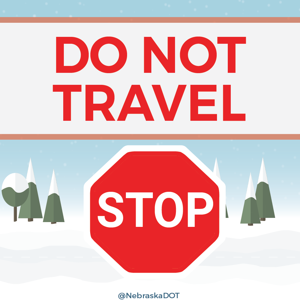 NebraskaDOT's tweet photo. I-80 Westbound is now CLOSED at Grand Island.  As parking locations &amp; facilities fill up along the interstate, closures will continue to move eastward. Please plan on delaying travel plans west. Check https://t.co/dMWDoxmD2N for the latest information. https://t.co/qx1QTpTcmT
