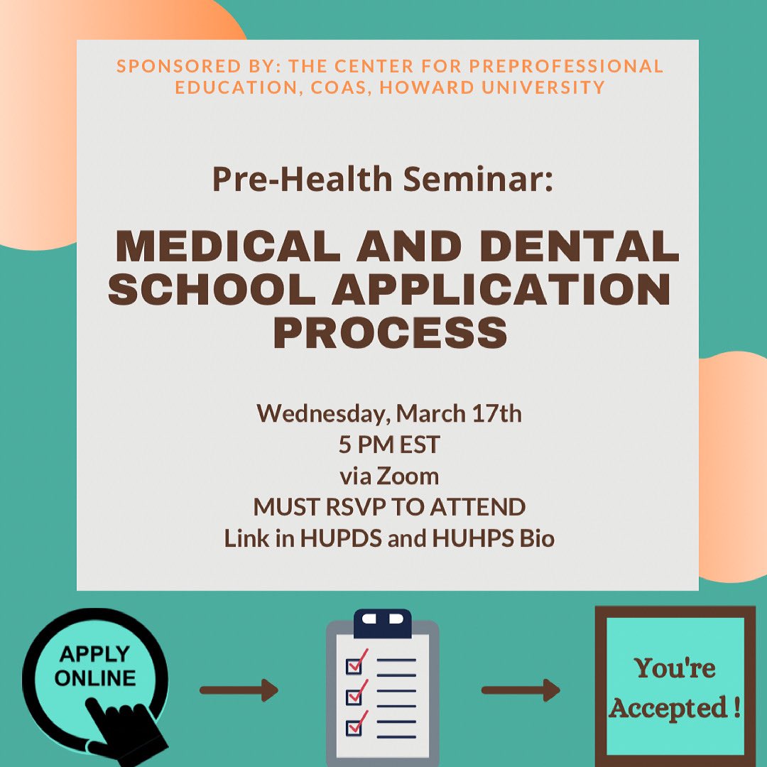 HUPDS's tweet photo. Are you applying for the upcoming 2022 cycle for professional school? Sponsored by the CPE, join us Wed. 3/17 at 5PM EST for an application process workshop. Get tips on how to complete your application from start to finish. RSVP link in our bio! https://t.co/ohHXIskXOw