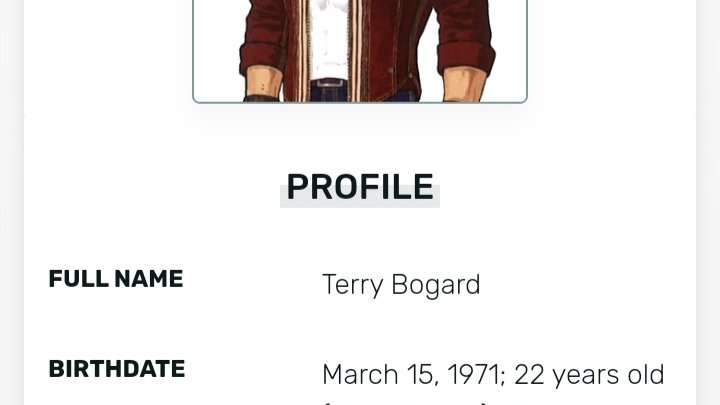 It\s March 15th so happy birthday to Terry Bogard and noone else 