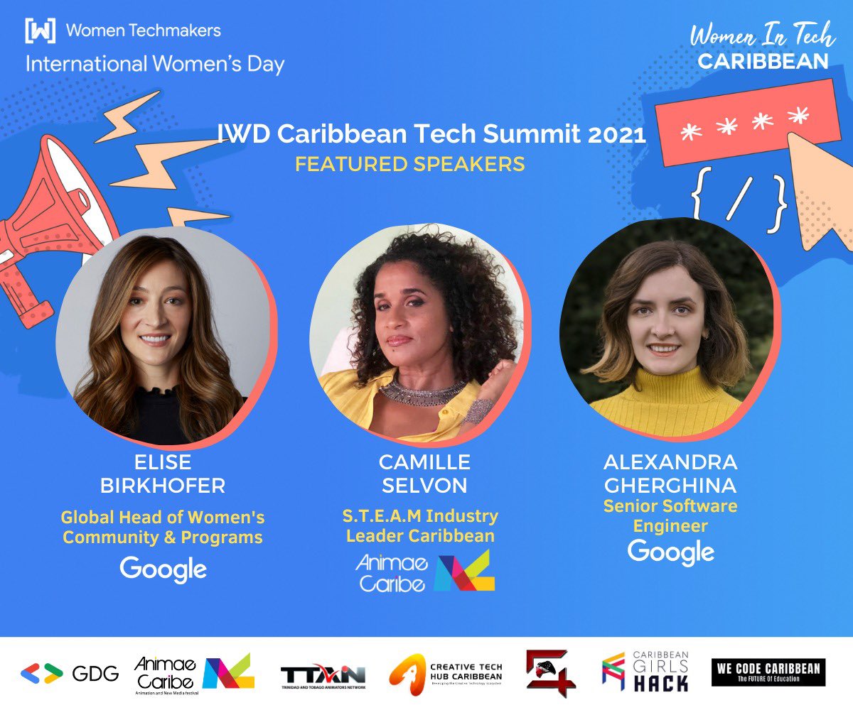 JaniquekaJohn's tweet photo. me on the 16th March 2017: my first Women Techmakers Summit in Paris

March 15th 2021: an org I founded partnering with Women Techmakers Trinidad and Tobago on the first Caribbean Women Techmakers Summit 😭
#womenintech https://t.co/tc0DGm2dQP