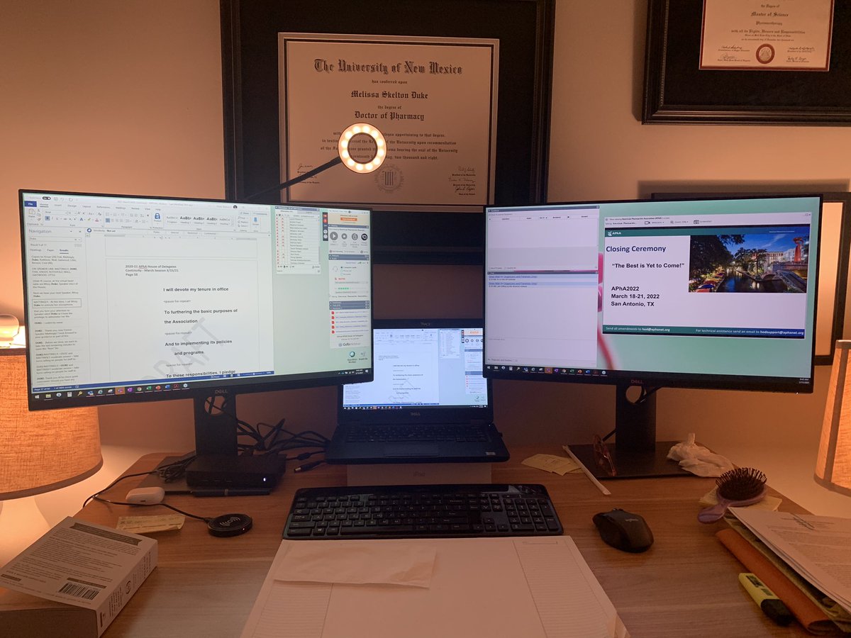 DukeSkelton's tweet photo. Gotta get my screens right! So excited to kick off our APhA House of Delegates in 15 minutes! @joeymattingly is going to do a phenomenal job! #APhA2021Virtual #APhA2021 https://t.co/zaT6cPi1dX