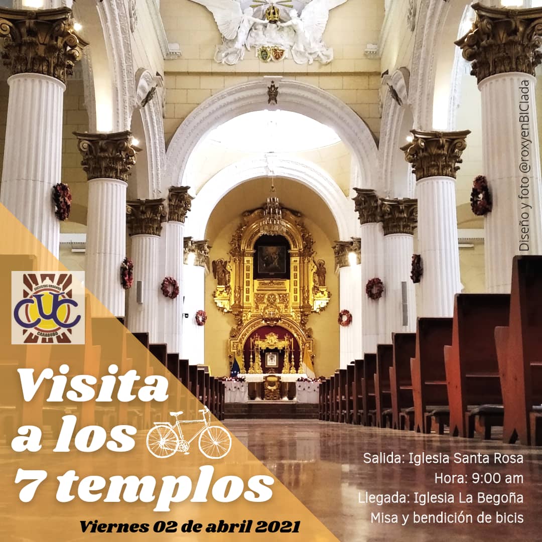 La visita de los 7 templos, el viernes santo en bicicleta. Sabías que la bicicleta es el transporte recomendado por la @oms_guinee Organización Mundial de la Salud, respeta el distanciamiento social y te traslada. Vamos hacer un recorrido Santa Rosa- Begoña #Valencia #Venezuela