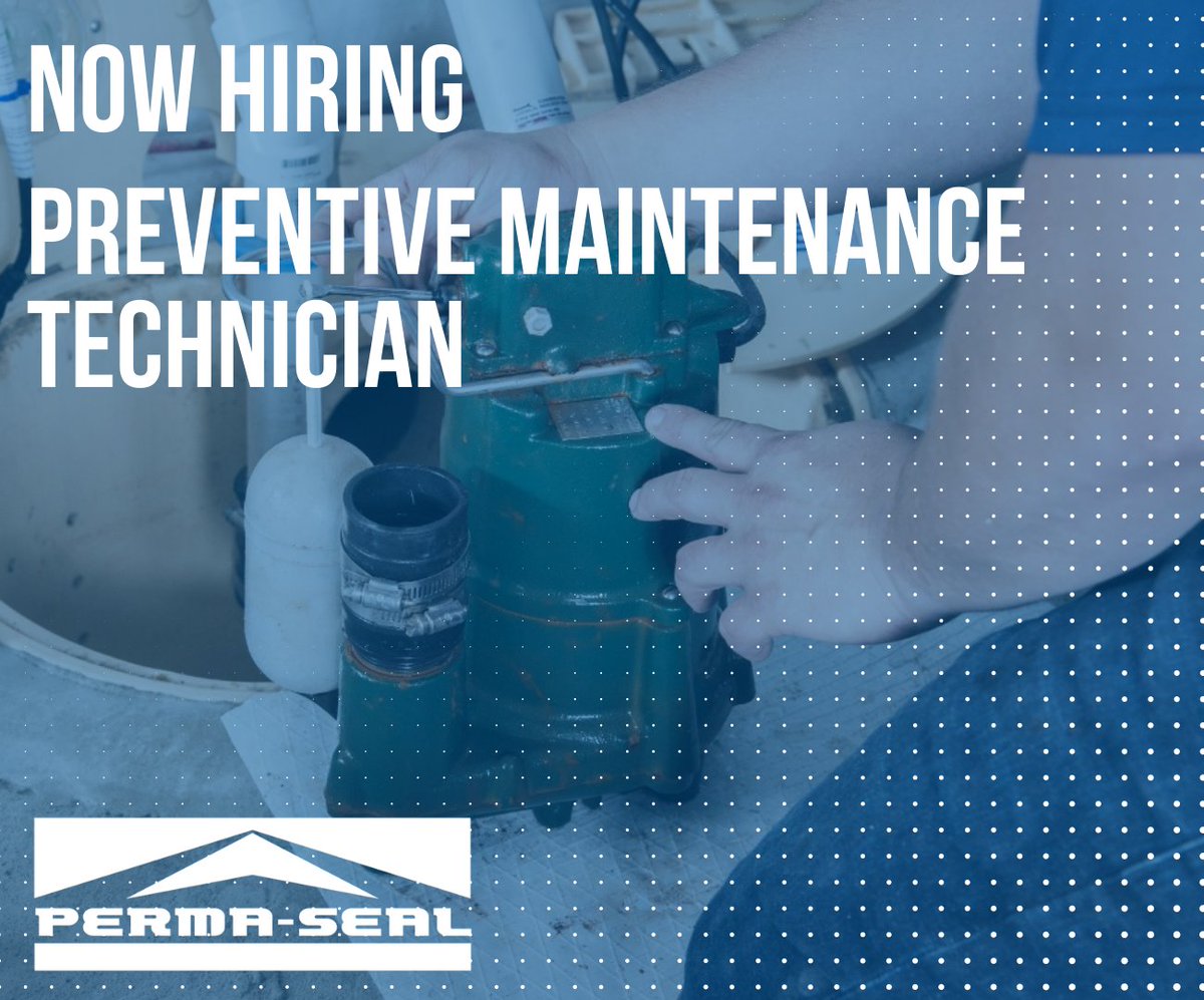 permasealchi's tweet photo. As a Preventive Maintenance Technician, you will be responsible for providing on-site service and maintenance on installed equipment.

View our open careers here: https://t.co/OpAGchaeEU

#chicagojobs #jobsinchicago https://t.co/Vt8hA7fCXr