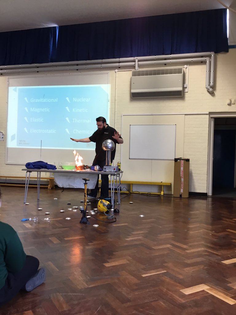 TickfordPark's tweet photo. Today, Year 4 were very lucky to have a Science Show from The Royal Institution. The children learnt about the various types of energy, how they are produced and witnessed some fantastic demonstrations to show each type of energy! Thank you @Ri_Science! #TP4Science #TP4STEM https://t.co/xYsvqer3Yr