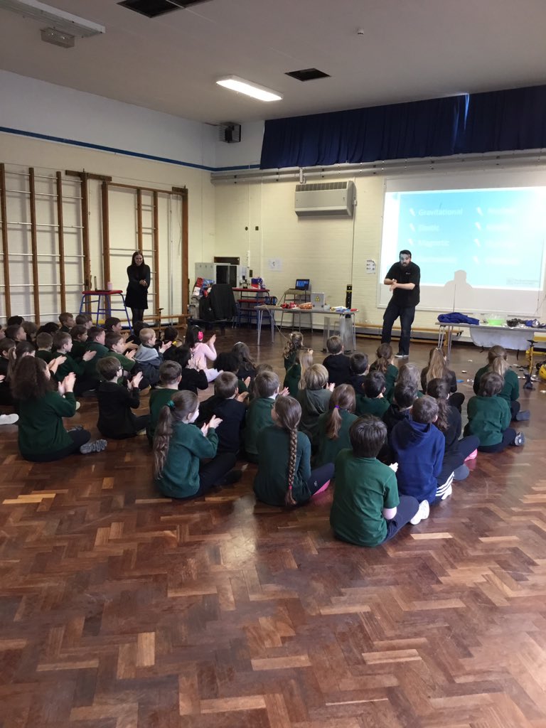 TickfordPark's tweet photo. Today, Year 4 were very lucky to have a Science Show from The Royal Institution. The children learnt about the various types of energy, how they are produced and witnessed some fantastic demonstrations to show each type of energy! Thank you @Ri_Science! #TP4Science #TP4STEM https://t.co/xYsvqer3Yr