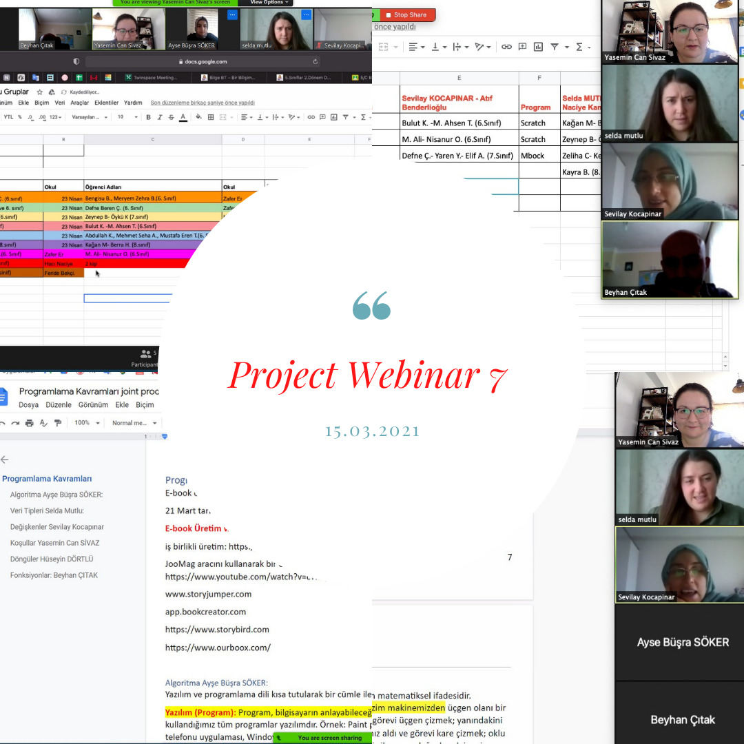 We held a meeting on Problem 3 today with the Code for Everyday project participants. In the meeting, it was discussed that students from different schools, which are in the content of the 3rd problem, form a group and decisions were made on this issue.
#codeforeveryday