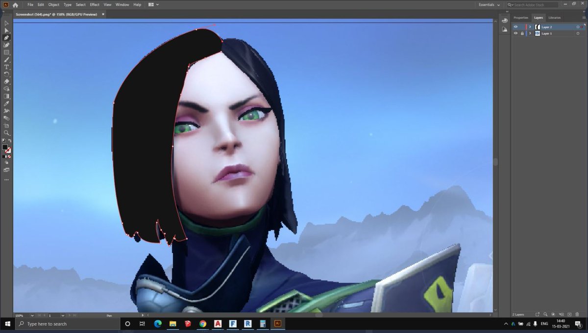 InfjAn's tweet photo. @NoMaycNoCase ok cool . tell your demand i will do it with ps. will use illustrator too if you want. work in progress of viper. lol https://t.co/dPUKBEvUf6