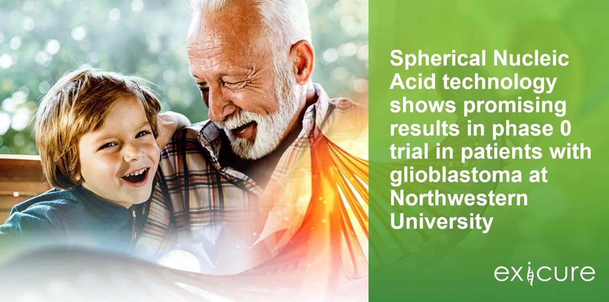 exicure's tweet image. Exicure has announced that researchers at @IINanoNU utilized Exicure&apos;s licensed first generation gold-nanoparticle SNA technology in an investigator-initiated trial for the treatment of #glioblastoma: bit.ly/3rH4Jbx #DigitalDrugDesign