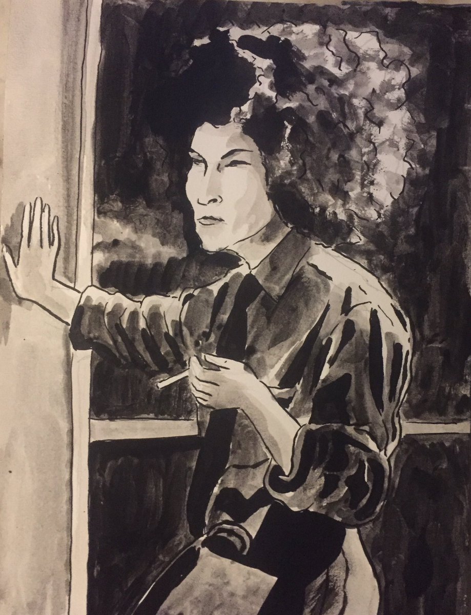 PeterLandau's tweet photo. Barbara Ess, No Wave Musician and Photographer #obitpix #barbaraess #nowave #photographer #zinepublisher #disband #thestatic #ypants #justanotherasshole #pinholecamera #bardcollege #artistsoninstagram #penandink #drawing #illustration #portraitdrawing https://t.co/tJPXqd7jjl
