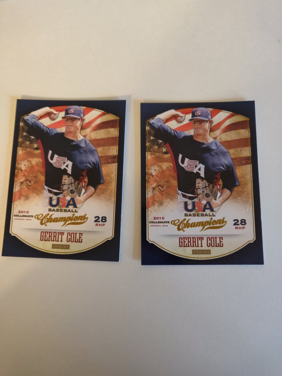 Next up, couple Gerrit Cole cards

$2  each
$1 PWE 1-3 cards
$3.50 BMWT 4+

@HobbyConnector

@Hobby_Connect https://t.co/bkdT6Tg0mN