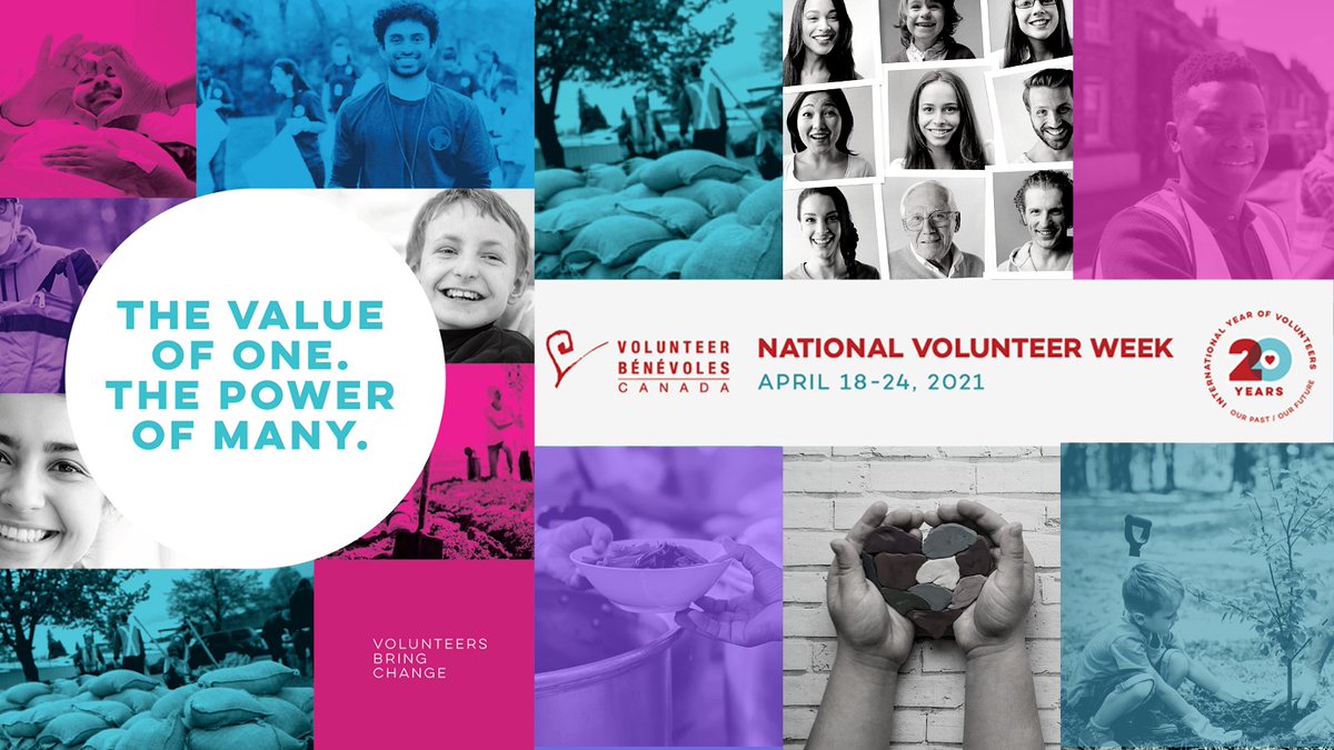 VolunteerCanada's tweet photo. In 2021, Volunteer Canada is celebrating the 20th anniversary of the first International Year of Volunteers!
https://t.co/srWRl5eTYI 
#IYVplus20 #NVW2021 #VolunteersBringChange https://t.co/HzdV0PBqFq