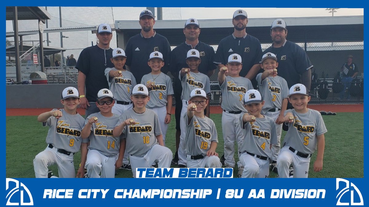 2Dsportsybsb's tweet photo. 🏆 Rice City Championship 🏆

8u AA Division:
🥇- @Team_Berard 

🥈- @LAKYouth 

#Play2D https://t.co/6sdG3wVpbg