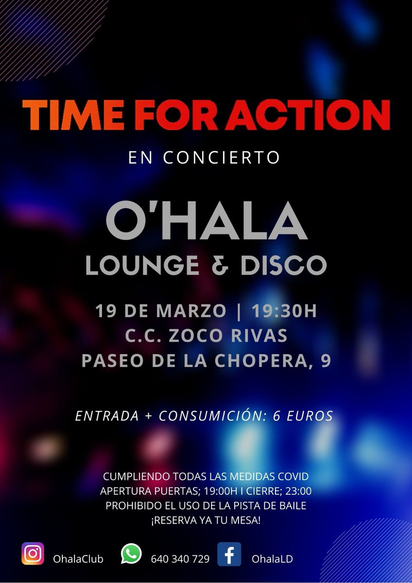 El viernes concierto, pero no mucho

2m⬅️😷➡️2m

¡Daos prisa!

🔴AFORO LIMITADO 🔴

#Desconcierto #TimeForAction #VolvemosMasFuertes