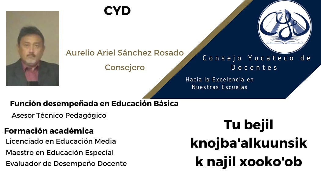ConsejoYucDoc's tweet photo. #SomosDocentesComoTú

Continuamos compartiendo con ustedes las semblanzas de quienes formamos parte del #CYD, somos personal que trabaja en el campo de acción y conocemos las necesidades de NNA y de nuestra labor, en unidad con un mismo fin: #HaciaLaExcelenciaEnNuestrasEscuelas https://t.co/WXYEpVqRfu