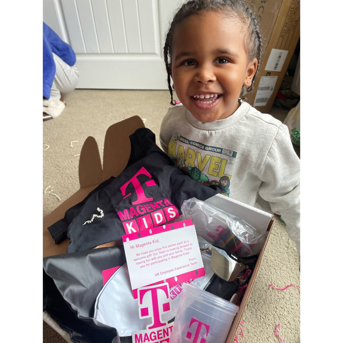 As if I didn't love my job so much  already then today Azeer received this in the mail ! 💕@TMobile #magentakids
