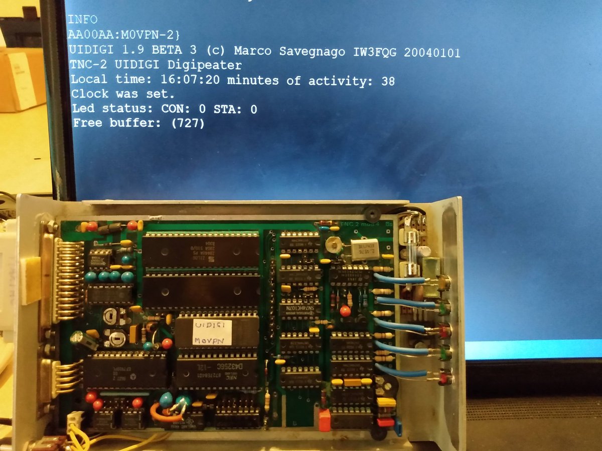 Playing with EPROMs... This TNC2 just became slightly more useful with a newly burned UIDIGI chip!