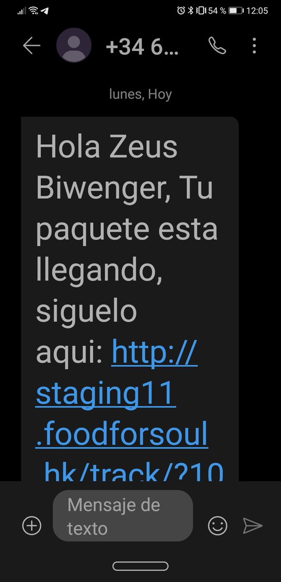 ZeusSp3's tweet photo. Tener cuidado con estos SMS, no son de @biwenger, no clikeeis, es una estafa https://t.co/26vOhmbsw7