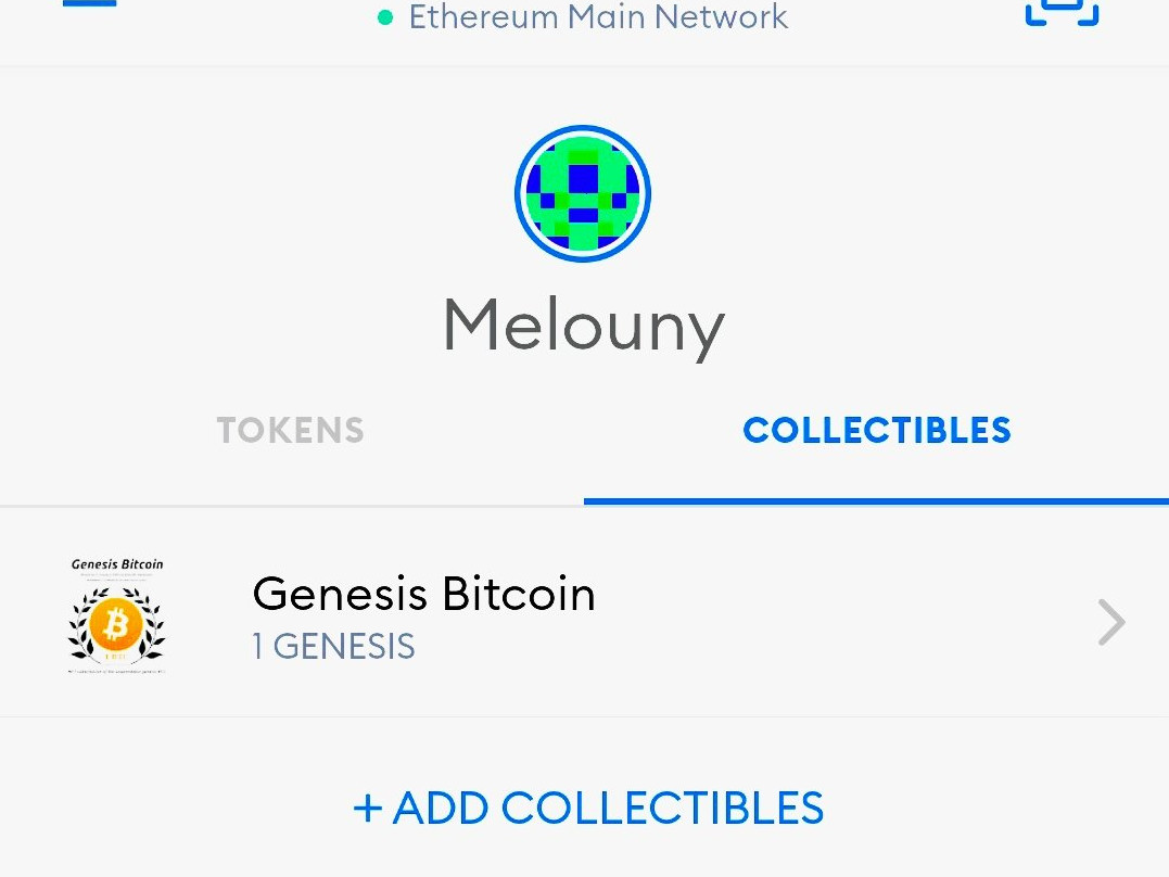 Yesterday TWO Genesis Bitcoin NFTs were saved by two heroes, leaving only 48. opensea.io/collection/gen…

The price is higher with each NFT sold.

Did you know that the MetaMask app for Android has this COLLECTIBLES tab where you can see your NFT collections? 

#GenesisBitcoin