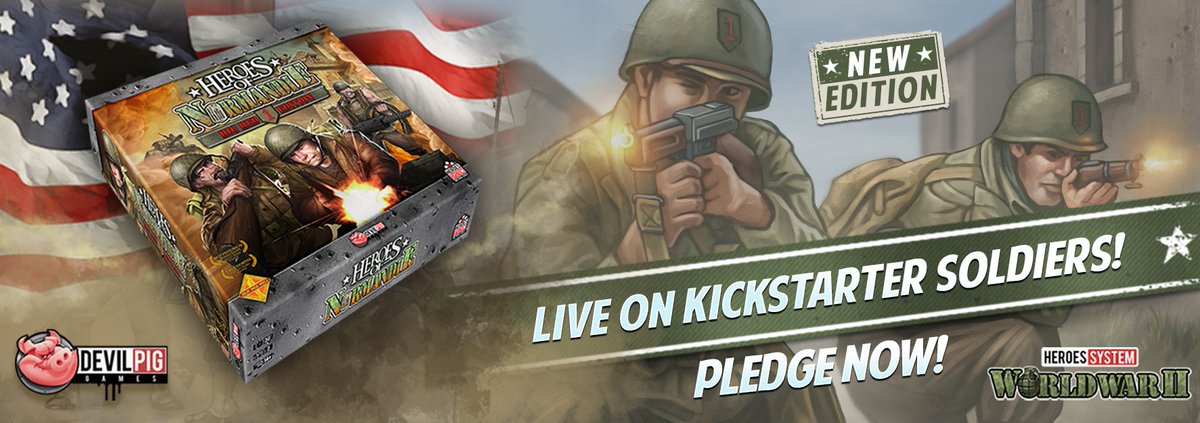 Devil_Pig_Games's tweet photo. #HeroesofNormandie - Big Red One Edition is live on #Kickstarter soldiers, pledge now!
👉 https://t.co/wTjXNl3OQe
➡ A new stretch goal unlocked this weekend, a big announcement tomorrow for our soldiers (something you've been waiting for 🐽) and a social stretch goal to unlock! https://t.co/pHii6Bz8p2