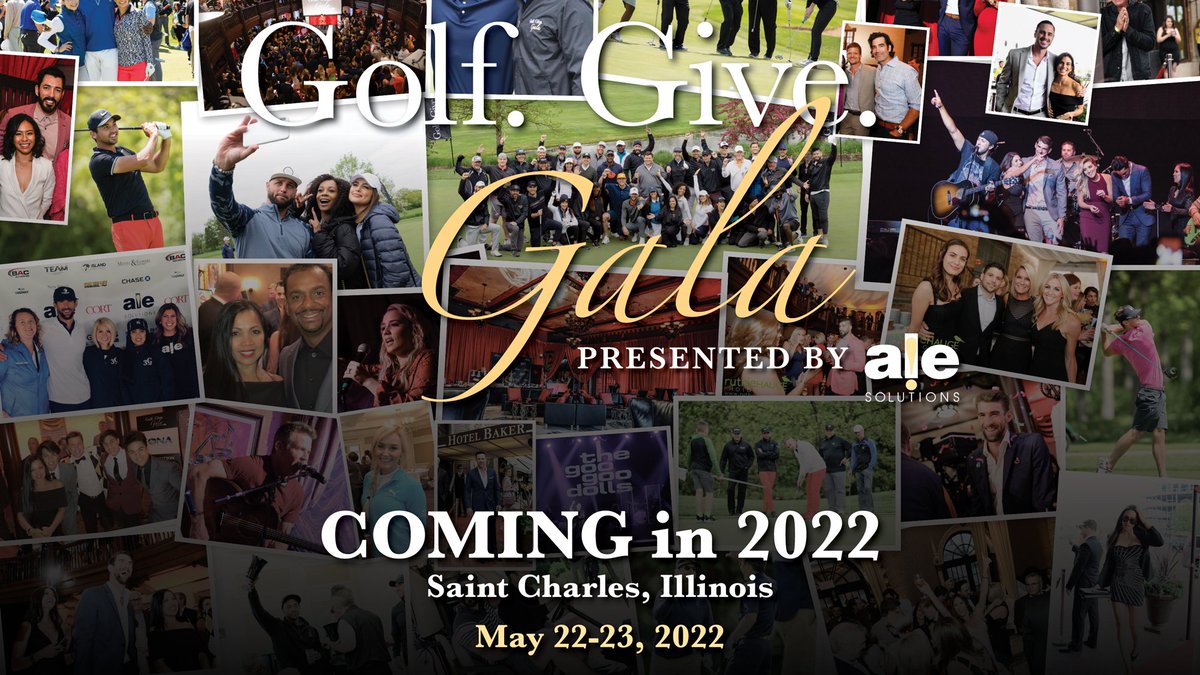 After careful consideration, we made a decision to host GOLF.GIVE.GALA next year on May 22-23 in St. Charles, IL. We feel that hosting the event in St. Charles in 2022 will provide the safest and best way for guests and sponsors to enjoy their GGG experience.
 
#GolfGiveGala2022